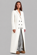 Long Double Breasted Wool Overcoat