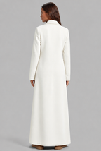 Long Double Breasted Wool Overcoat