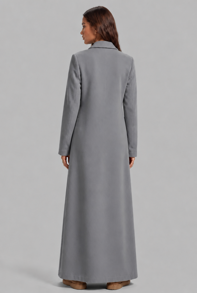 Long Double Breasted Wool Overcoat