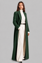Long Double Breasted Wool Overcoat