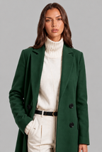 Long Double Breasted Wool Overcoat
