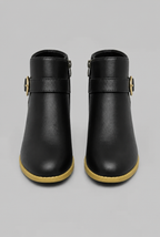 Buckle Detail Ankle Boots with Zip