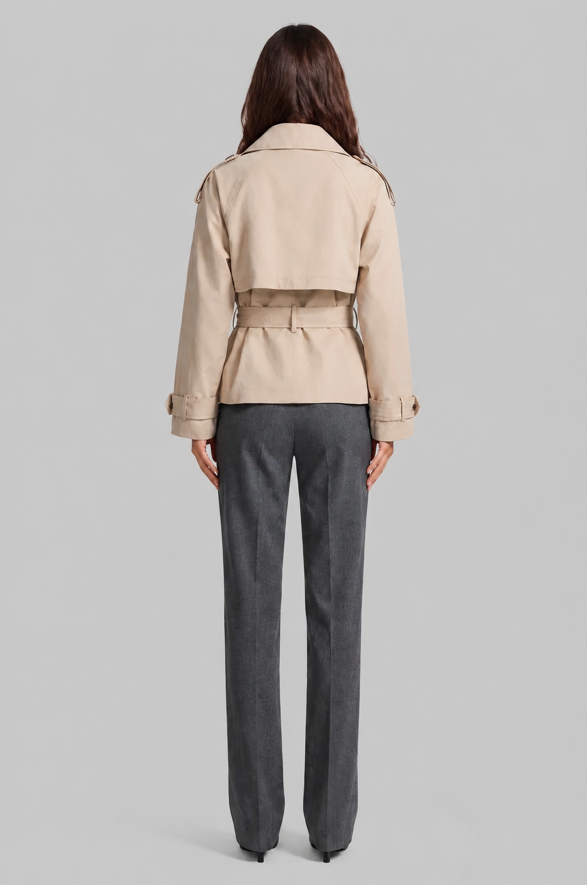 Camille Funnel Neck Trench Coat