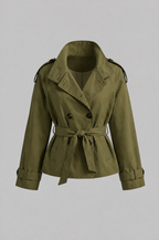 Camille Funnel Neck Trench Coat