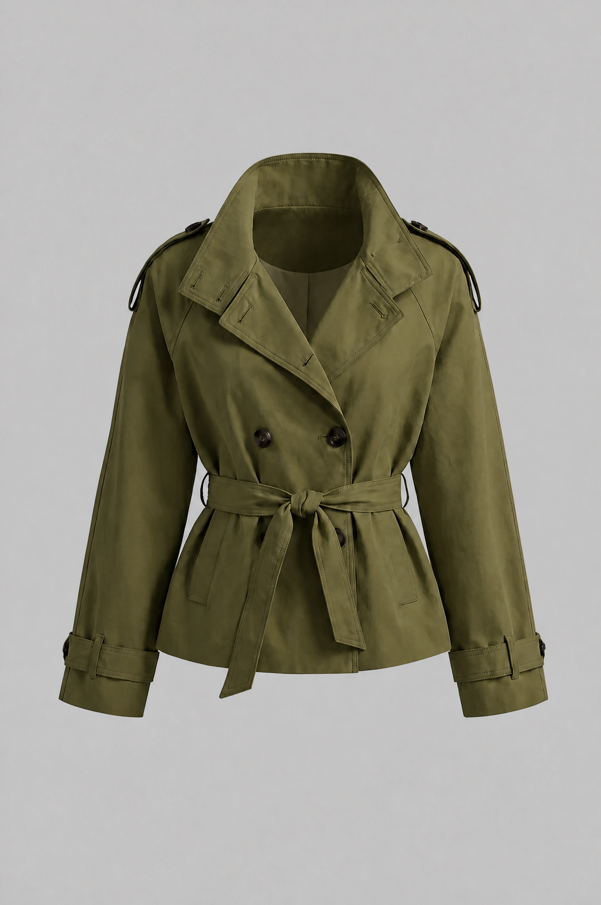 Camille Funnel Neck Trench Coat