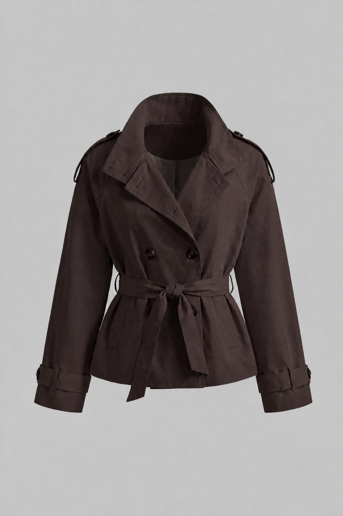 Camille Funnel Neck Trench Coat
