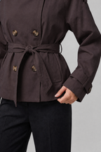 Camille Funnel Neck Trench Coat