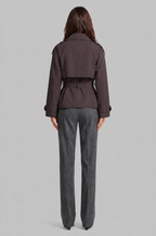 Camille Funnel Neck Trench Coat