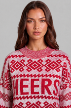 Cheers Fair Isle Christmas Jumper