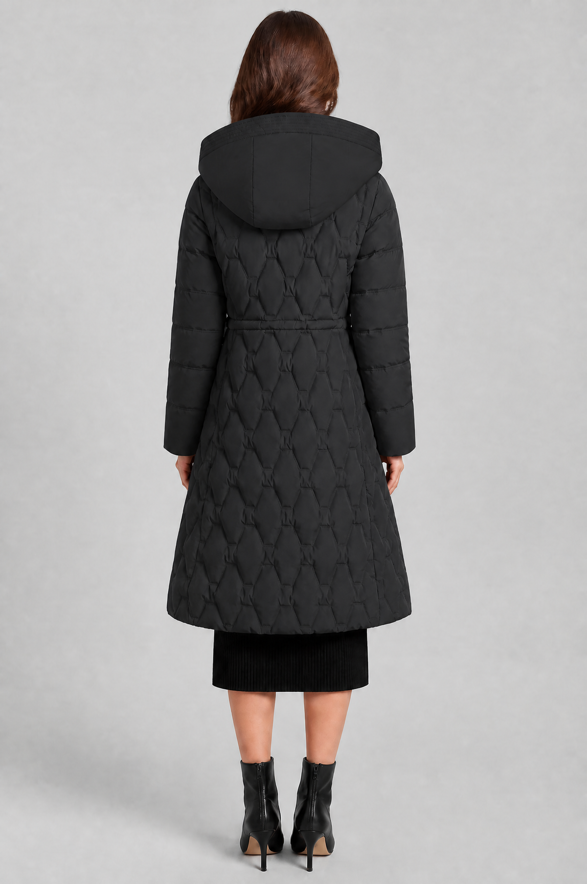 Lizza Longline Hooded Down Coat