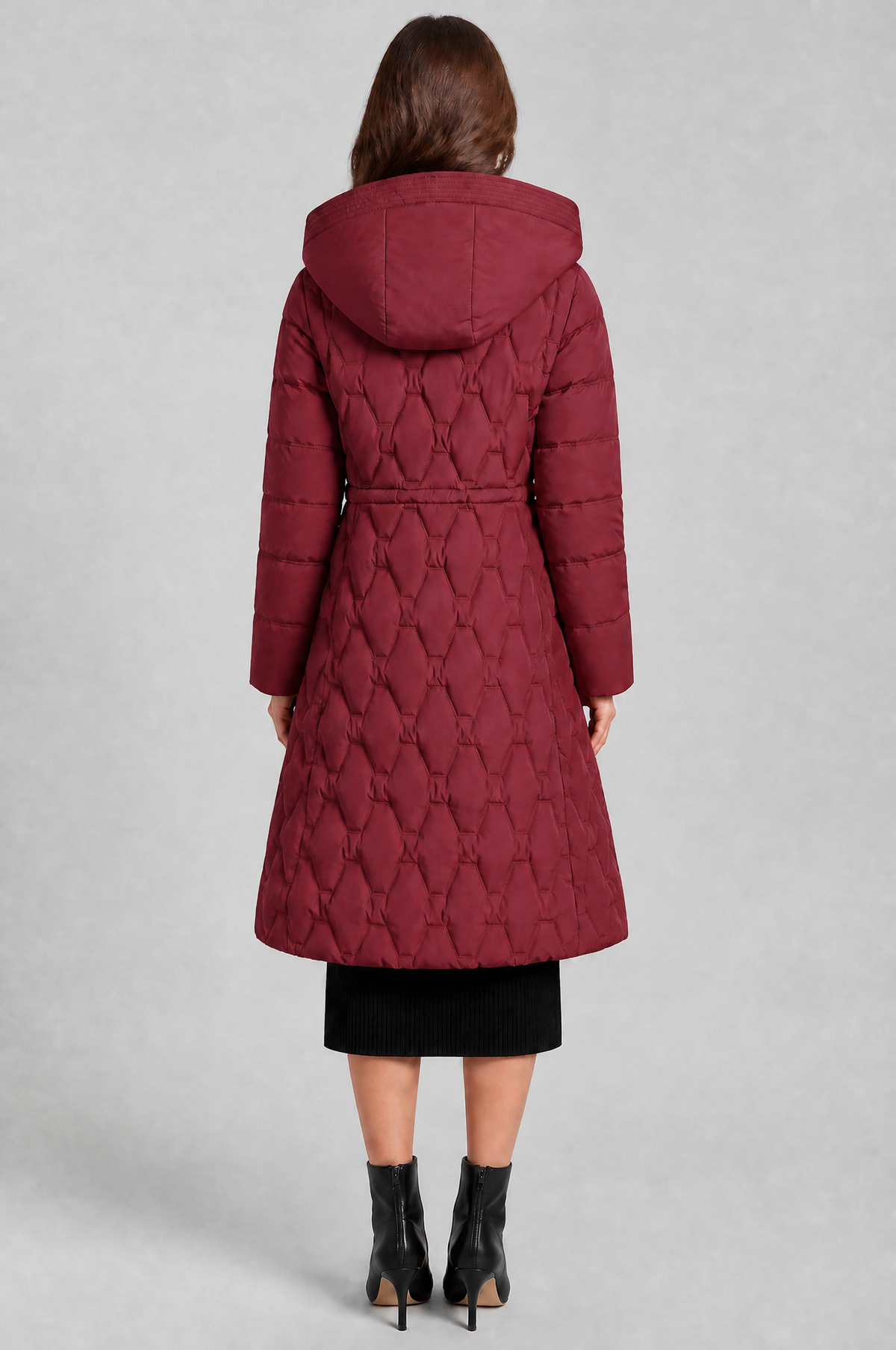 Lizza Longline Hooded Down Coat