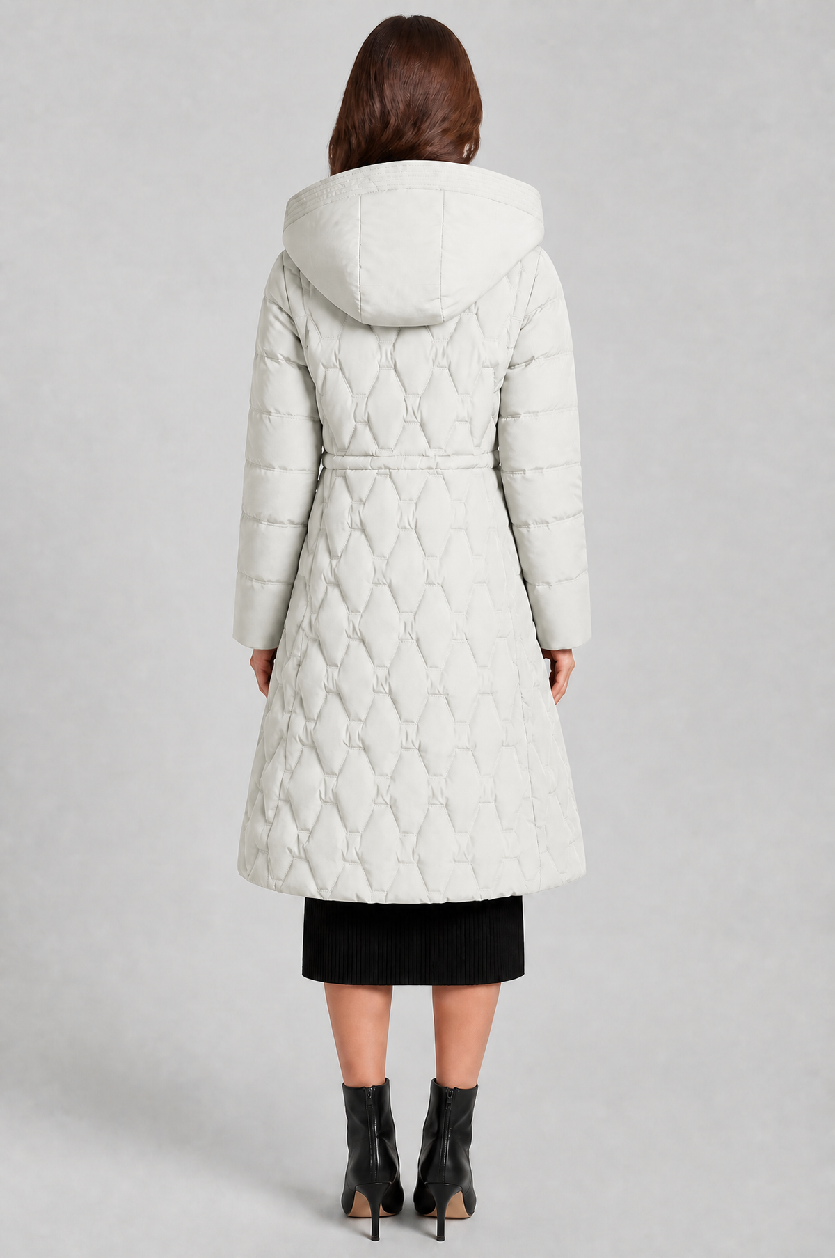 Lizza Longline Hooded Down Coat