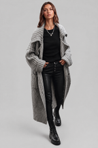 Zara Oversized Chunky Rib-Knit Longline Cardigan