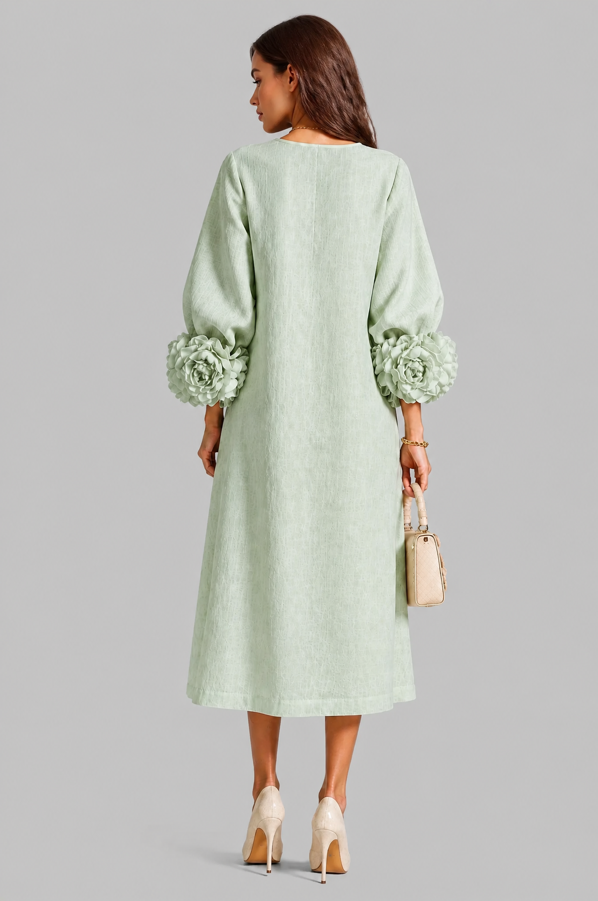 Rose Cuff Midi Dress