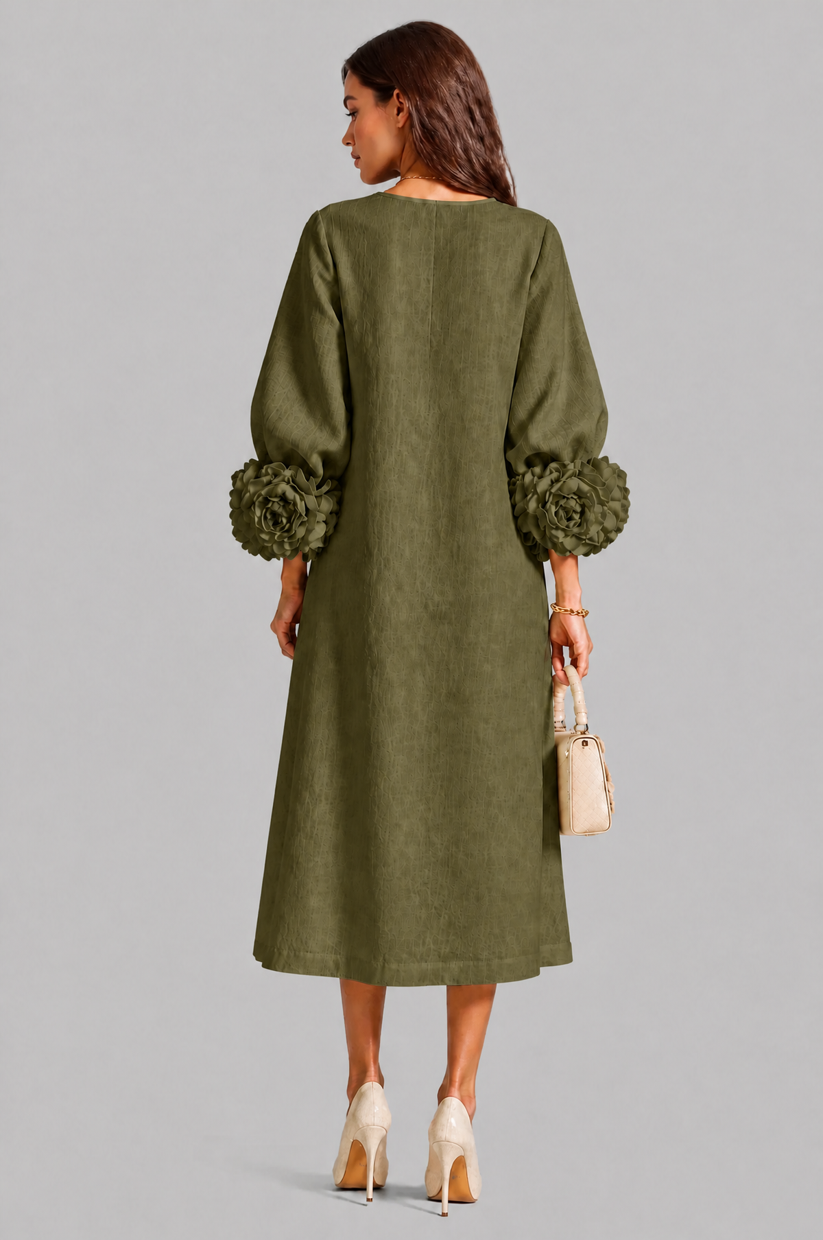 Rose Cuff Midi Dress