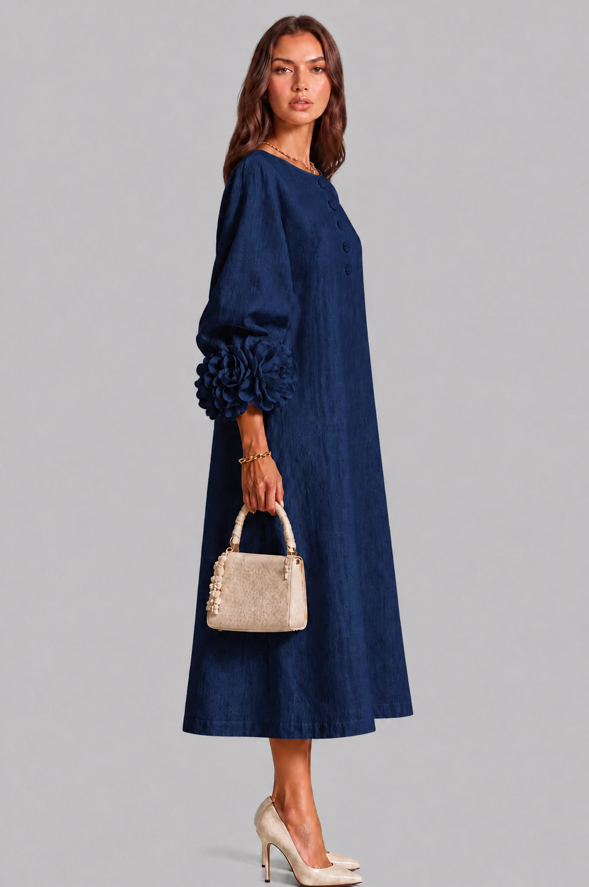 Rose Cuff Midi Dress