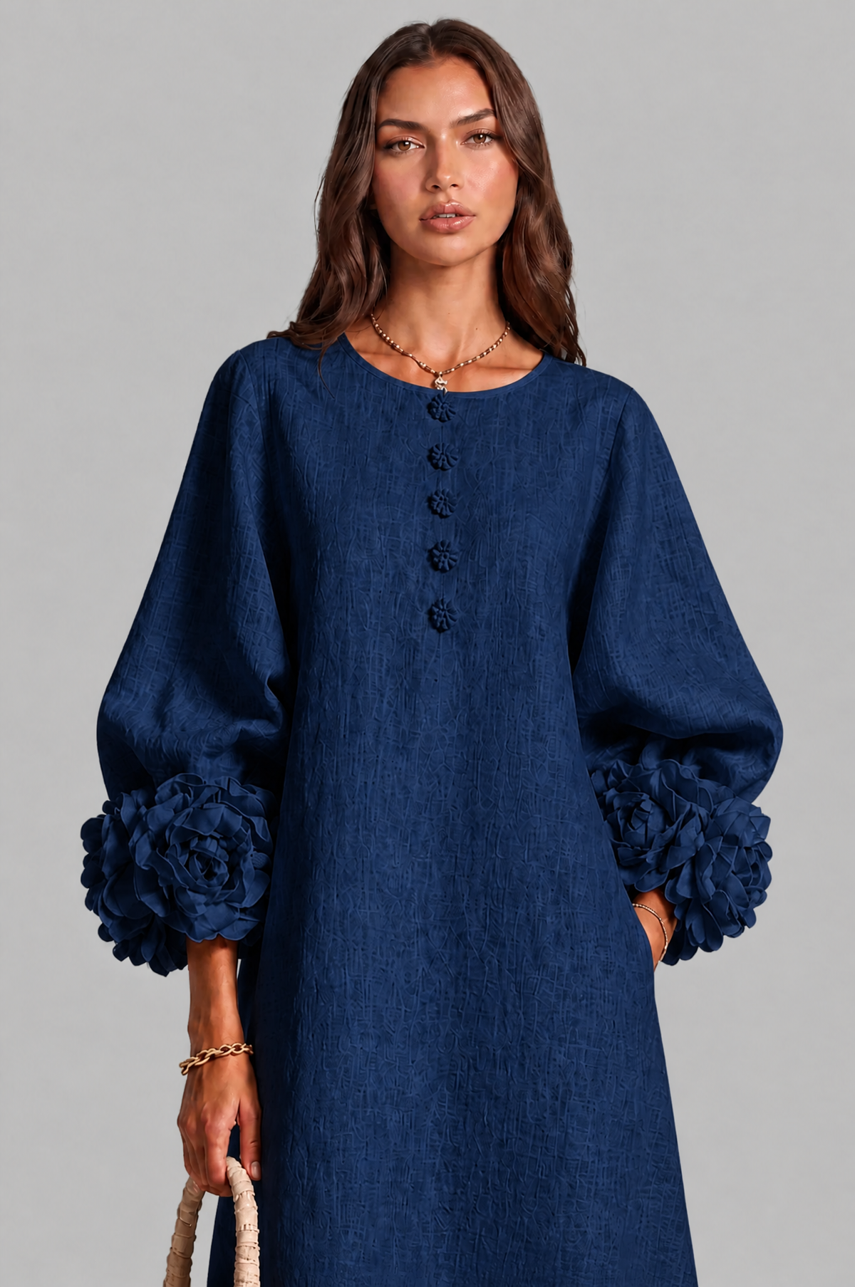 Rose Cuff Midi Dress