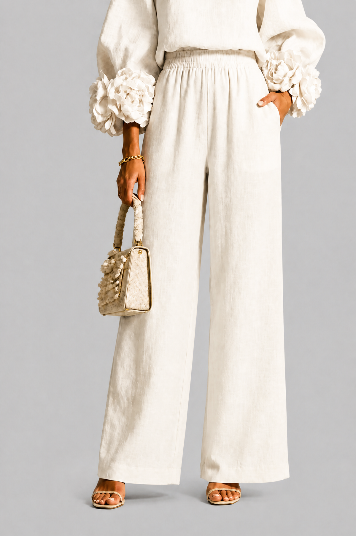 Rose Cuff Wide Leg Co Ord Set