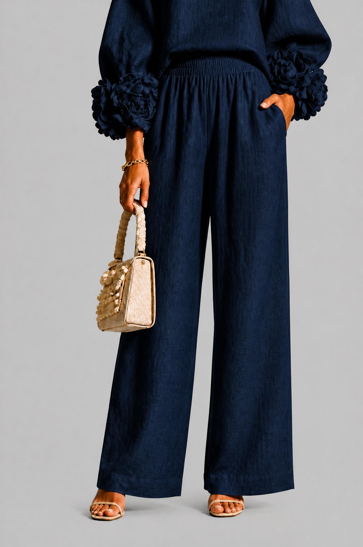 Rose Cuff Wide Leg Co Ord Set