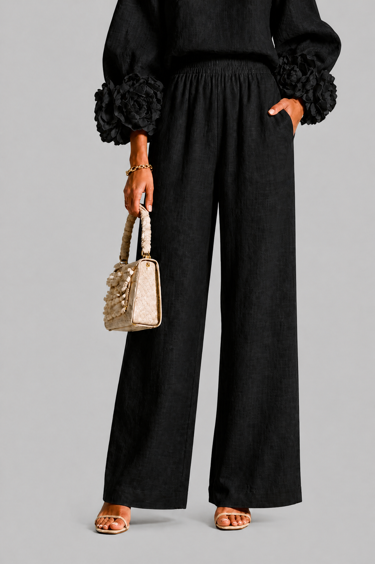 Rose Cuff Wide Leg Co Ord Set
