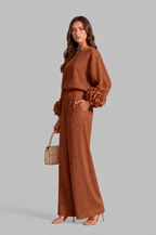 Rose Cuff Wide Leg Co Ord Set