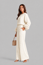 Rose Cuff Wide Leg Co Ord Set