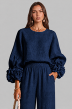 Rose Cuff Wide Leg Co Ord Set