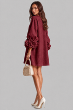 Rose Cuff Long Sleeve Mini Dress