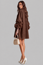Rose Cuff Long Sleeve Mini Dress
