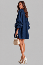 Rose Cuff Long Sleeve Mini Dress