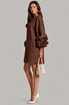 Rose Cuff Long Sleeve Mini Dress