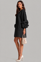 Rose Cuff Long Sleeve Mini Dress