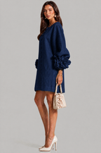 Rose Cuff Long Sleeve Mini Dress