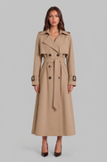 Long Double Breasted Trench Coat