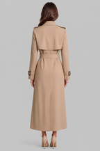 Long Double Breasted Trench Coat