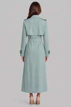 Long Double Breasted Trench Coat
