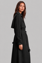 Long Double Breasted Trench Coat
