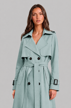 Long Double Breasted Trench Coat