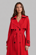 Long Double Breasted Trench Coat