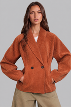 Textured Double Breasted Jacket