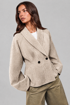 Textured Double Breasted Jacket