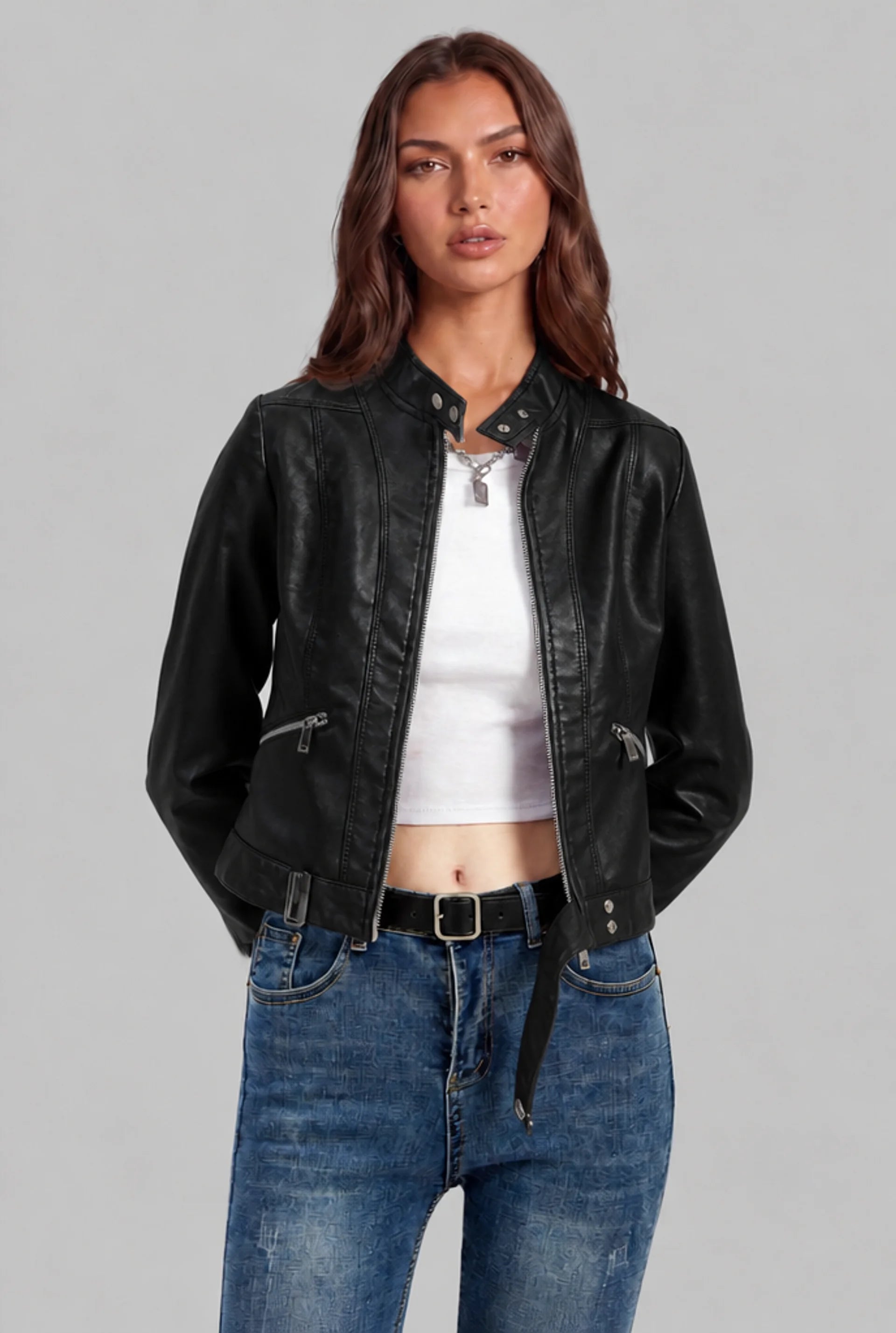 Emily Leather Jacket Audrey Calvero